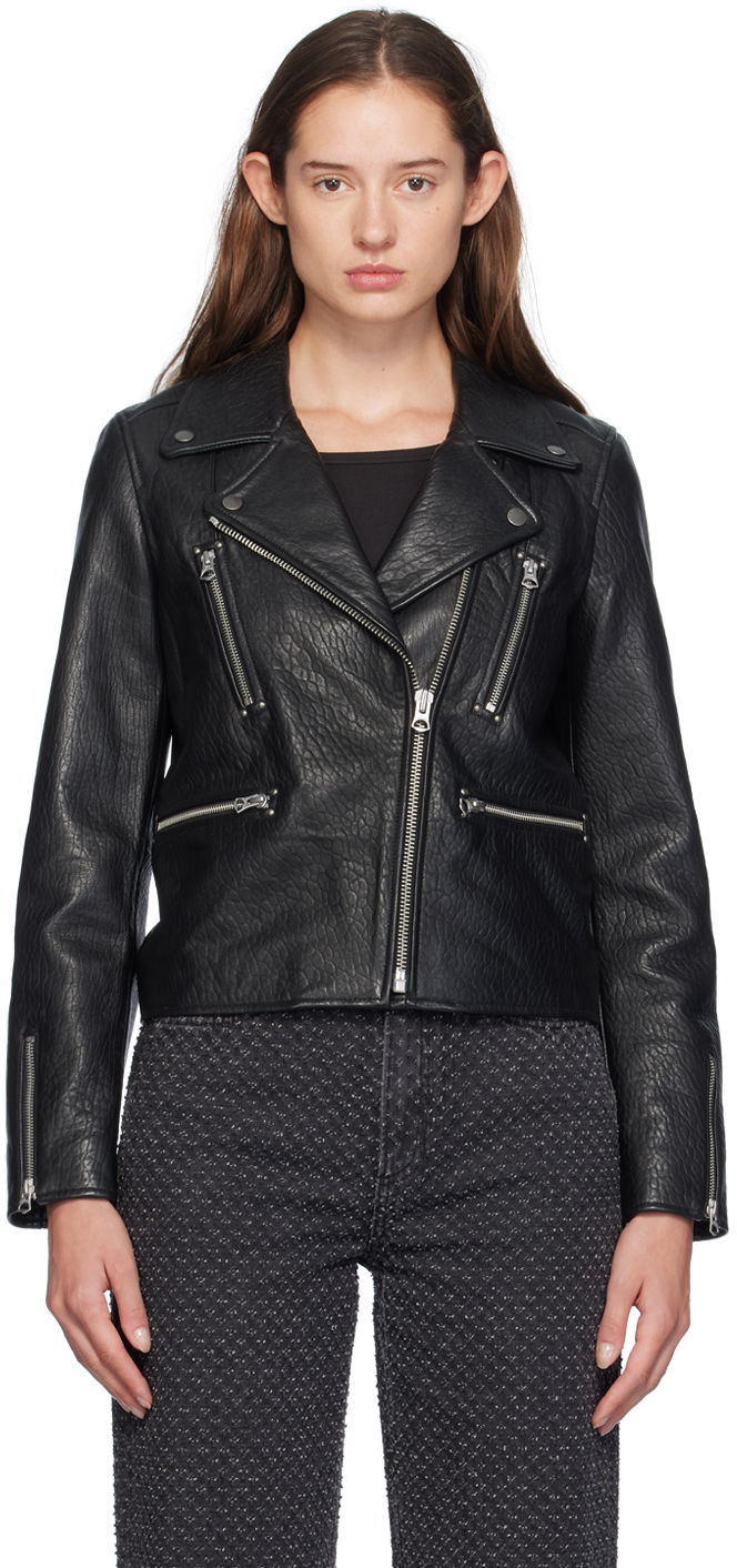 Takki rag & bone rag & bone Arrow Leather Jacket Musta | WAW24F2012BU12