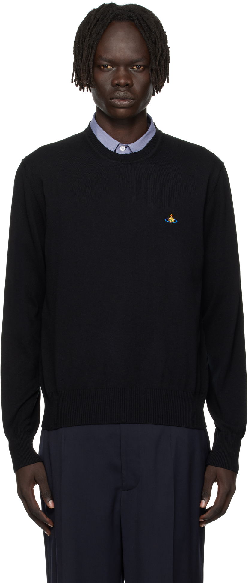 Villapaita Vivienne Westwood Vivienne Westwood Alex Round Neck Sweater Musta | 27010012-Y001V-