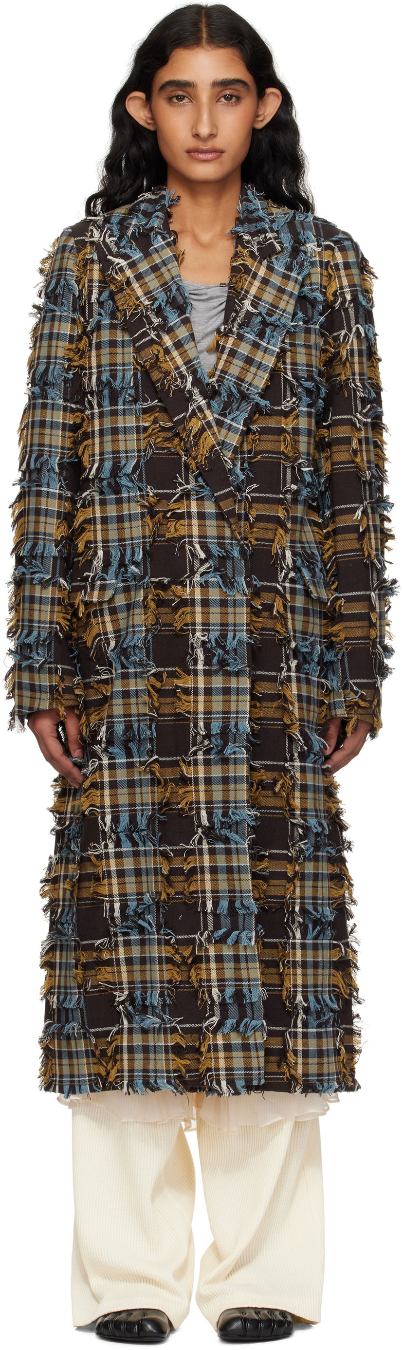 Takit Collina Strada Collina Strada Wolverine Plaid Frayed Coat Monivärinen | XX5217-B