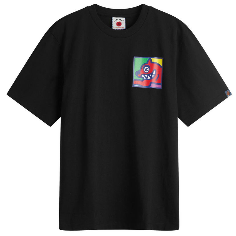 T-paita BBC IceCream Pop Art Running Dog Graphic Tee Musta | IC25256-BLK