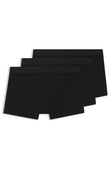 Nyrkkeilijät BOSS Three-pack of stretch-cotton trunks Musta | 50546745, 0