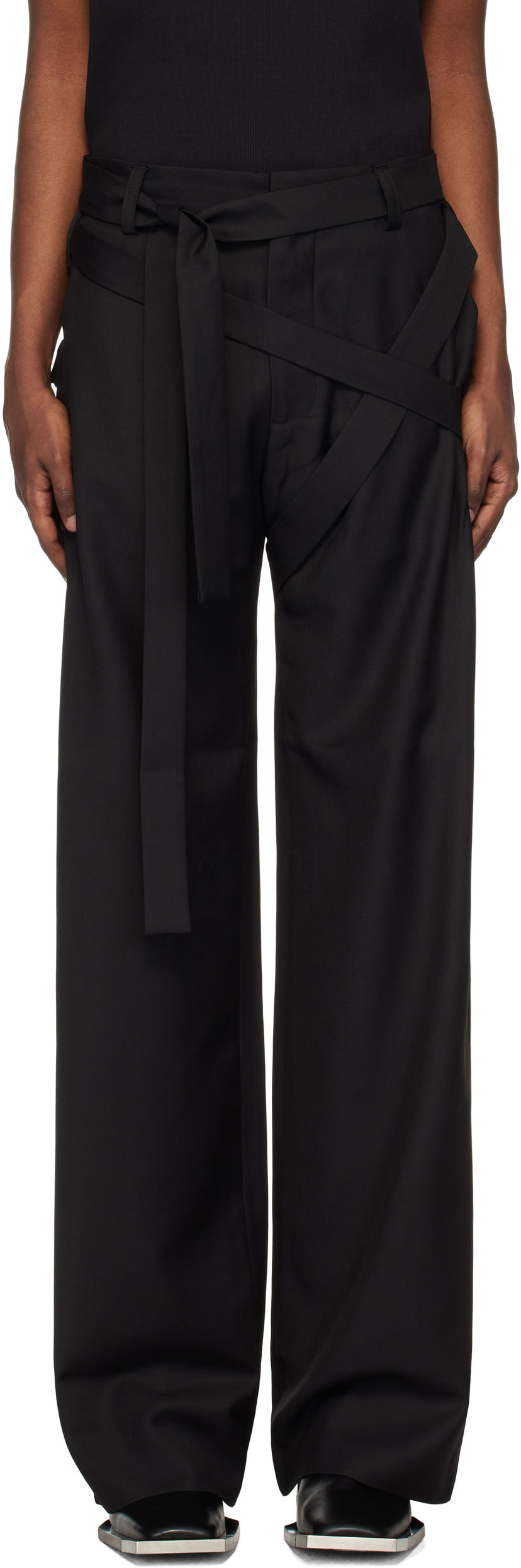 Housut HELIOT EMIL Aegis Tailored Trousers Musta | AW24_M_10_182_BLK01