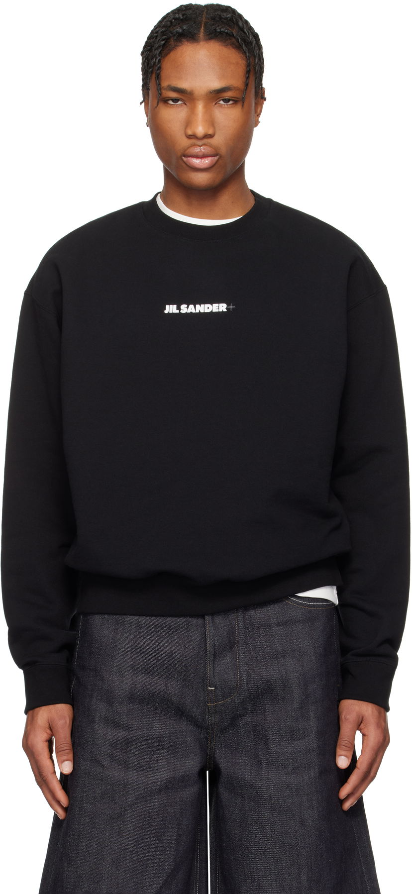 Villapaita Jil Sander Jil Sander Logo Sweatshirt Musta | J47GU0132_J20039