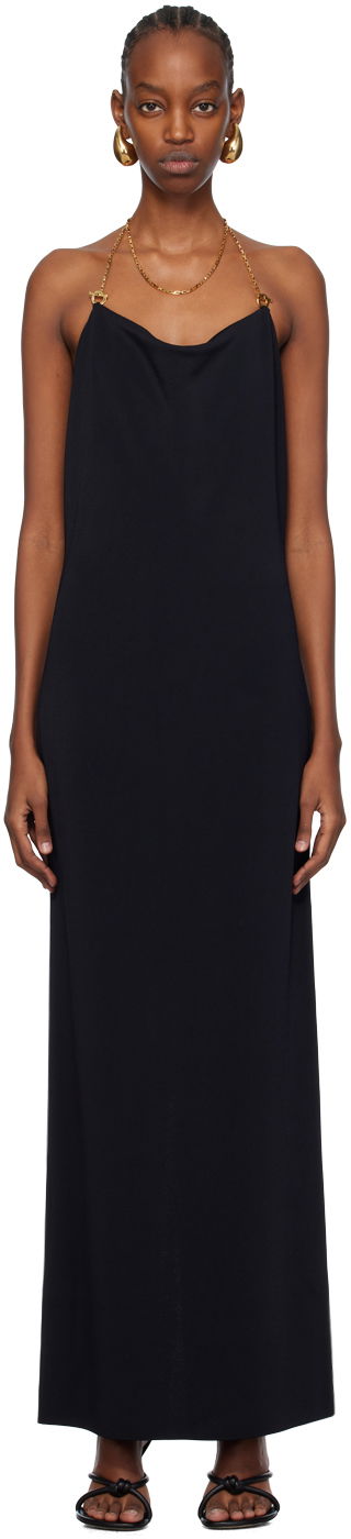 Mekko Bottega Veneta Chain Midi Dress Musta | 776145 V3O30