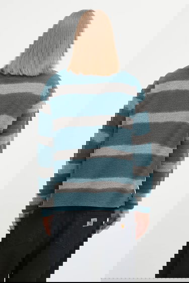 Poolopaita Napapijri Martine Rose Striped Knit Long-sleeve Polo Turkoosi | NP0A4FPHL631, 2