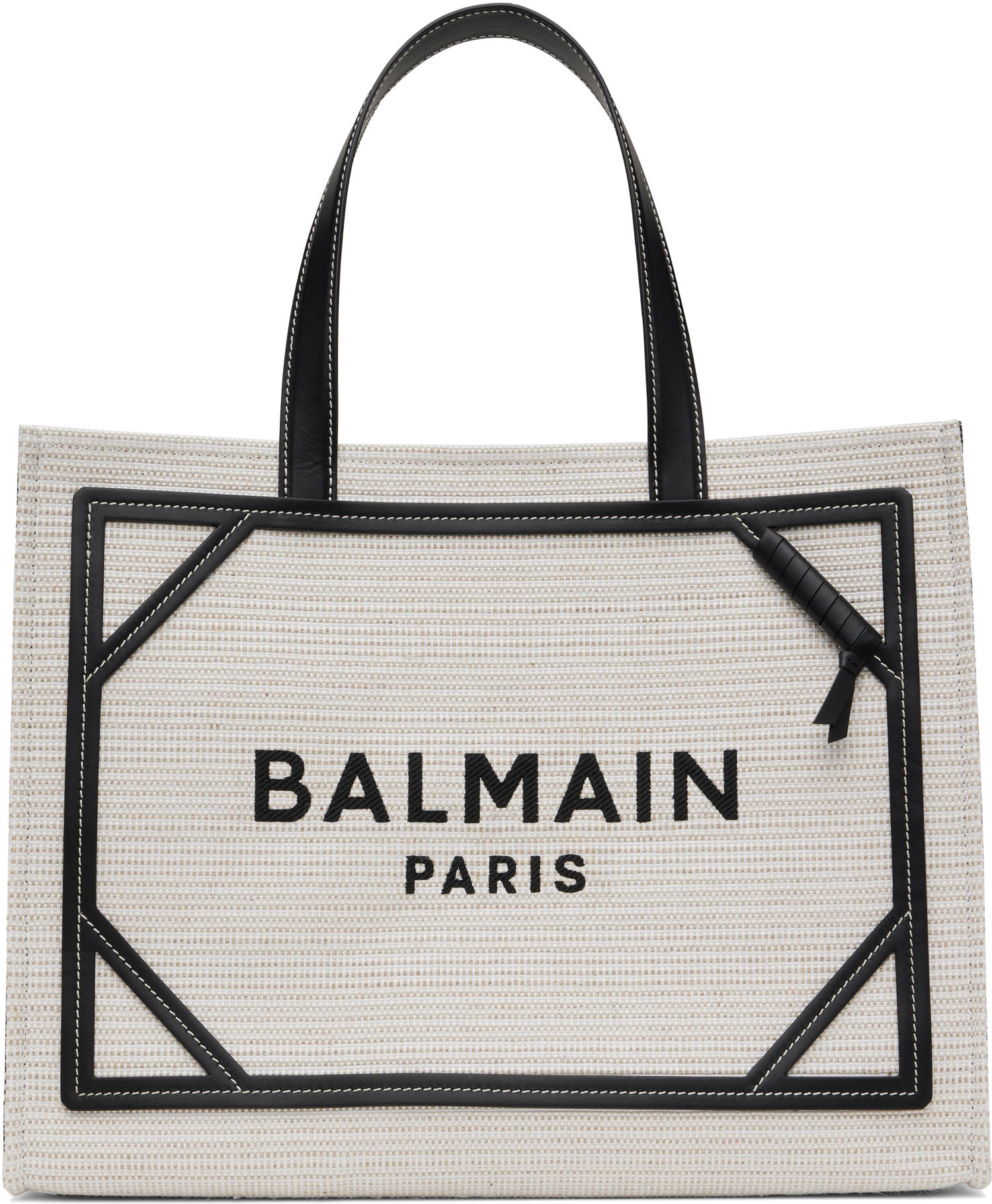 Kangaskassi Balmain Balmain B-Army Raffia Tote Beige | EN0FF901TCRB, 0