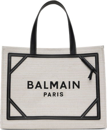 Kangaskassi Balmain Balmain B-Army Raffia Tote Beige | EN0FF901TCRB, 0