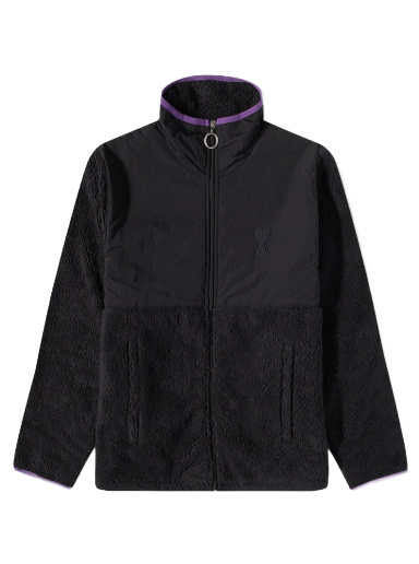 Takki AMI Heart Sherpa Zip Fleece Jacket Musta | HJK007-761-025