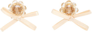 Korvakorut Simone Rocha Simone Rocha Petite Bow Daisy Stud Earrings Beige | ERG552 0903, 0