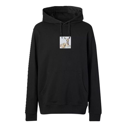 Huppari Burberry Printing Cotton Hoodie Musta | 8022374-A1189