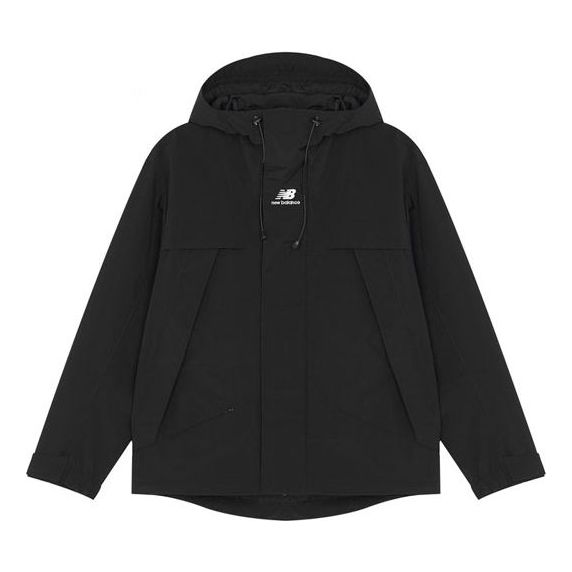 Tuulitakki New Balance Embroidered Colorblock Hooded Jacket Musta | 5AC14103-BK