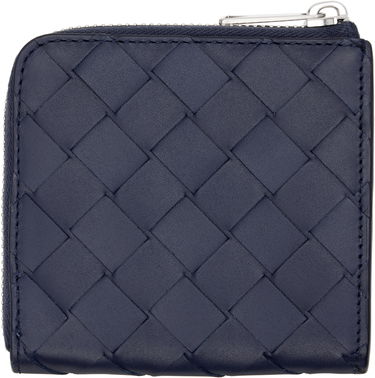 Lompakko Bottega Veneta Bottega Veneta Intrecciato Square Zip Wallet Tummansininen | 817741VCPQ53262, 1