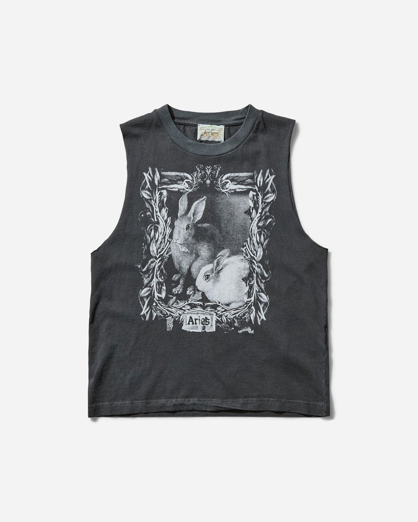 Tankkitoppi Aries Faded Bunny Muscle Vest Musta | AR4002903 BLK