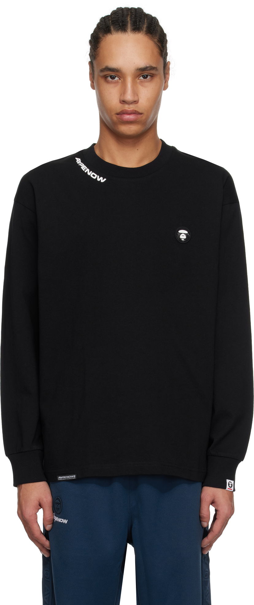Huppari AAPE by A Bathing Ape AAPE by A Bathing Ape 'AAPE Now' Long Sleeve T-Shirt Musta | AAPLTM1607XXNBKX