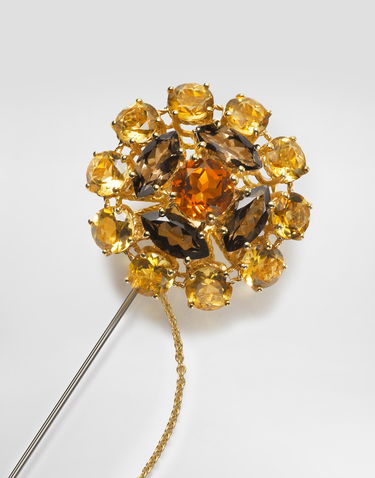 Pin Dolce & Gabbana Dolce & Gabbana Sicily Brooch with Madera Quartz, Smoky Quartz, and Citrines Keltainen | WPKN3GWYE01ZOO00, 2