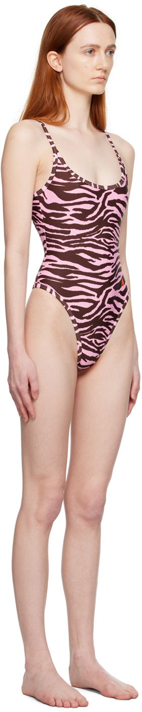 Uimapuvut The Attico The Attico Zebra One-Piece Swimsuit Vaaleanpunainen | 233WBB63 PA14, 1