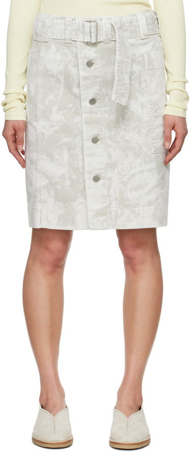 Hame LEMAIRE Lemaire Apron Denim Miniskirt Valkoinen | SK1024 LD1012, 0