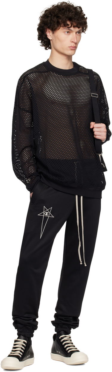 Huppari Rick Owens Rick Owens Champion Edition Jumbo Mesh Sweatshirt Musta | CM01E1670 CHONET MESH, 3