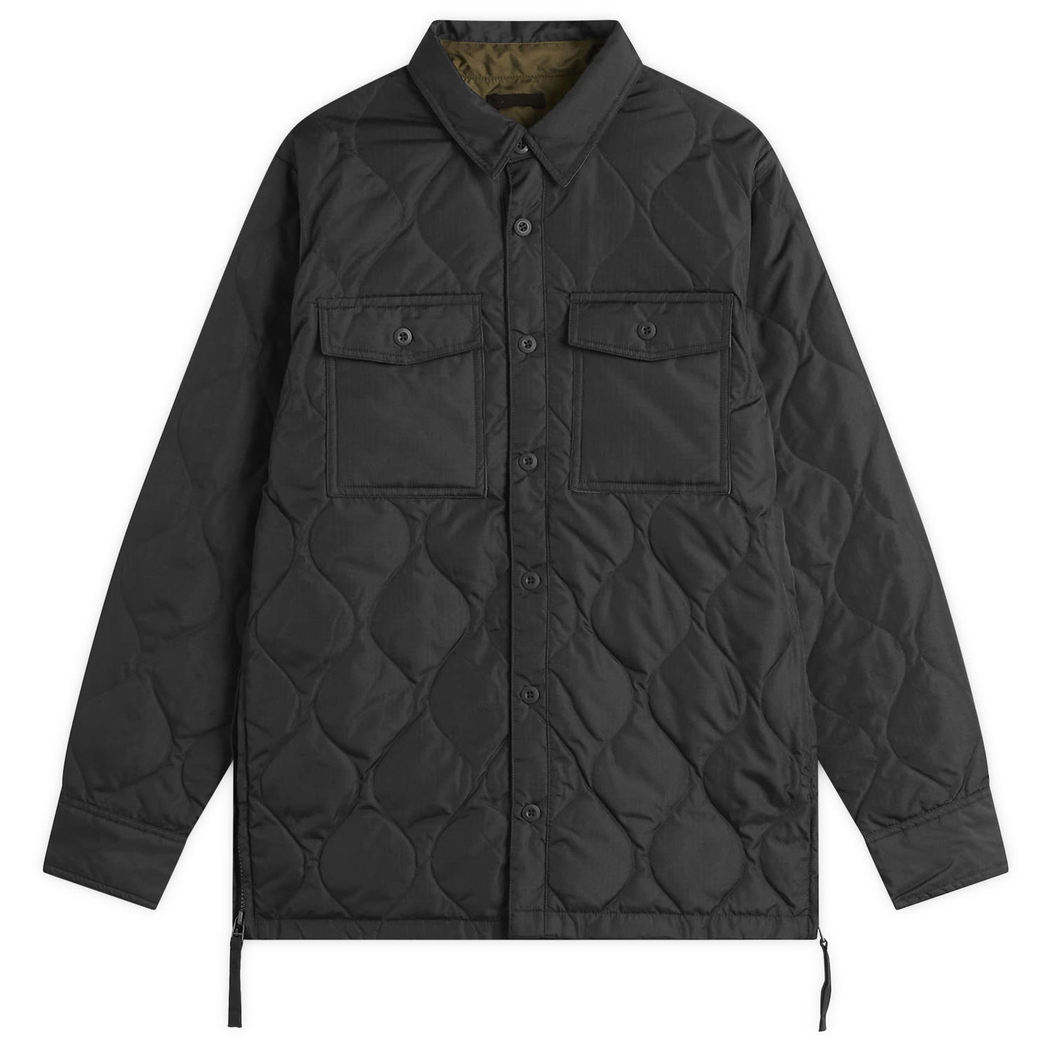 Takki TAION Quilted Zip Over Shirt Musta | TAION-109SHML-1-BLK, 1