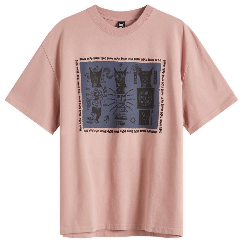 T-paita Brain Dead Brain Dead Mind Games T-Shirt, Size Large Vaaleanpunainen | BDS25T000044-MAU