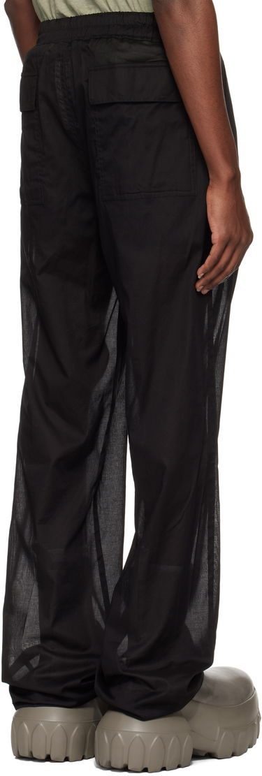 Housut Rick Owens Rick Owens Hollywood Dietrich Drawstring Trousers Musta | RU01E5378 CV, 2