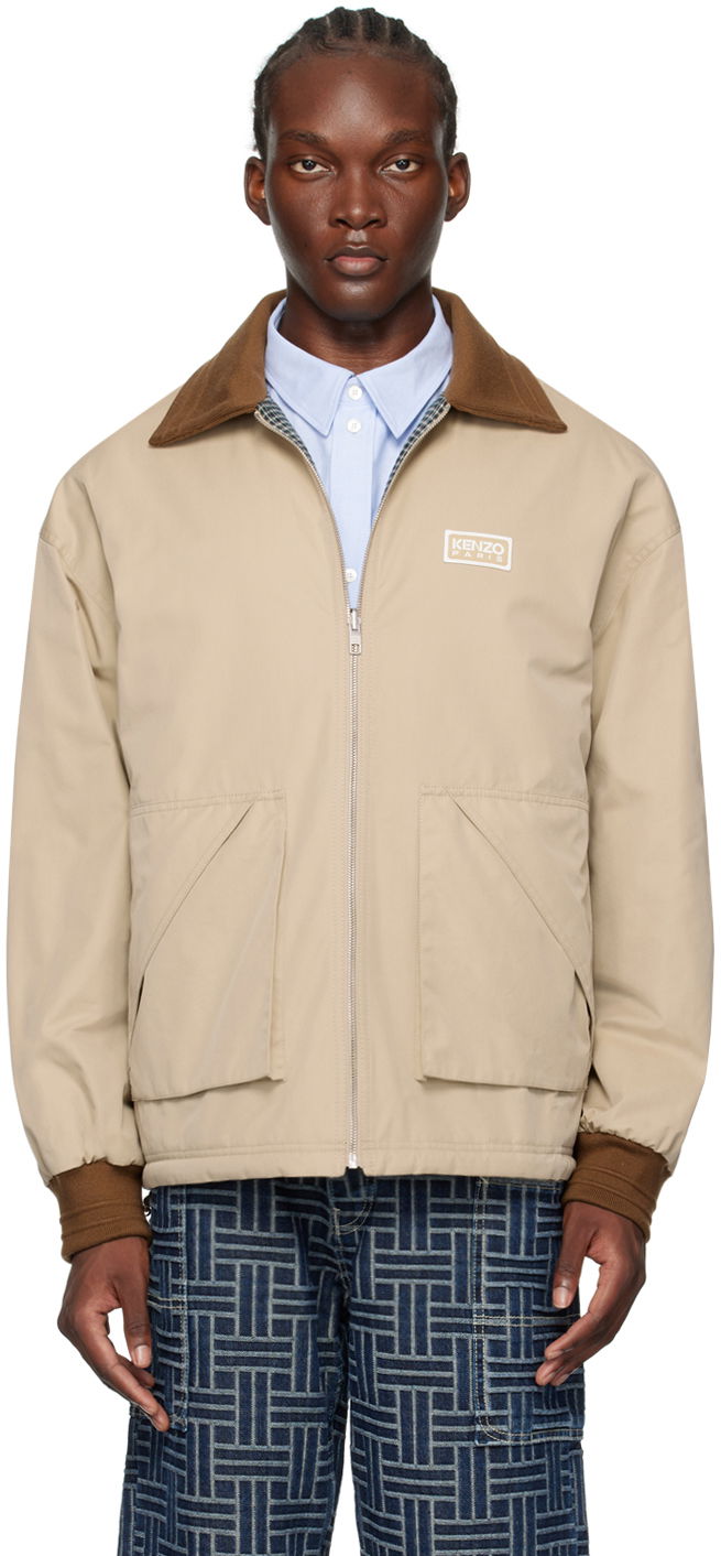 Takki KENZO Beige Paris Coach Reversible Jacket Beige | FE65BL0639OI