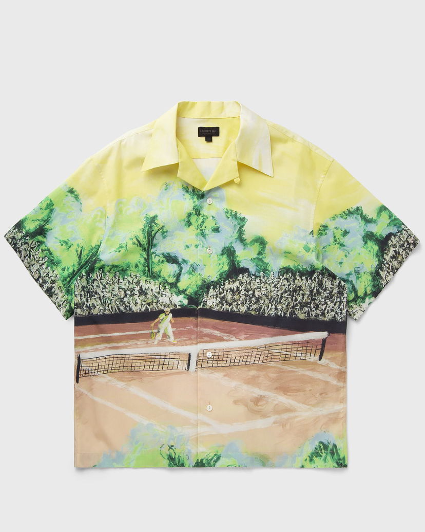 Paita Lacoste Tennis Court Print Relaxed Fit Shirt Keltainen | CH7469-WH3