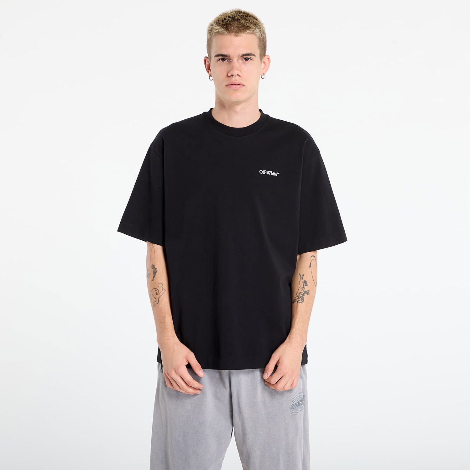 T-paita Off-White Off-White Half Arrow Skate S/S T-Shirt Musta | OMAA120F25JER0131001, 0