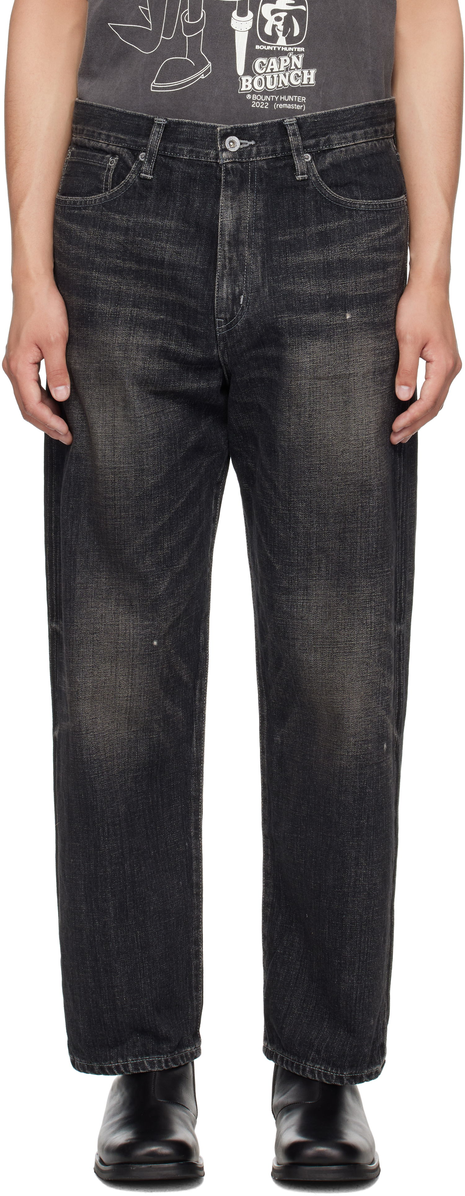 Jeans Neighborhood Neighborhood Washed DP Basic Jeans Musta | 251XBNH-PTM05, 0