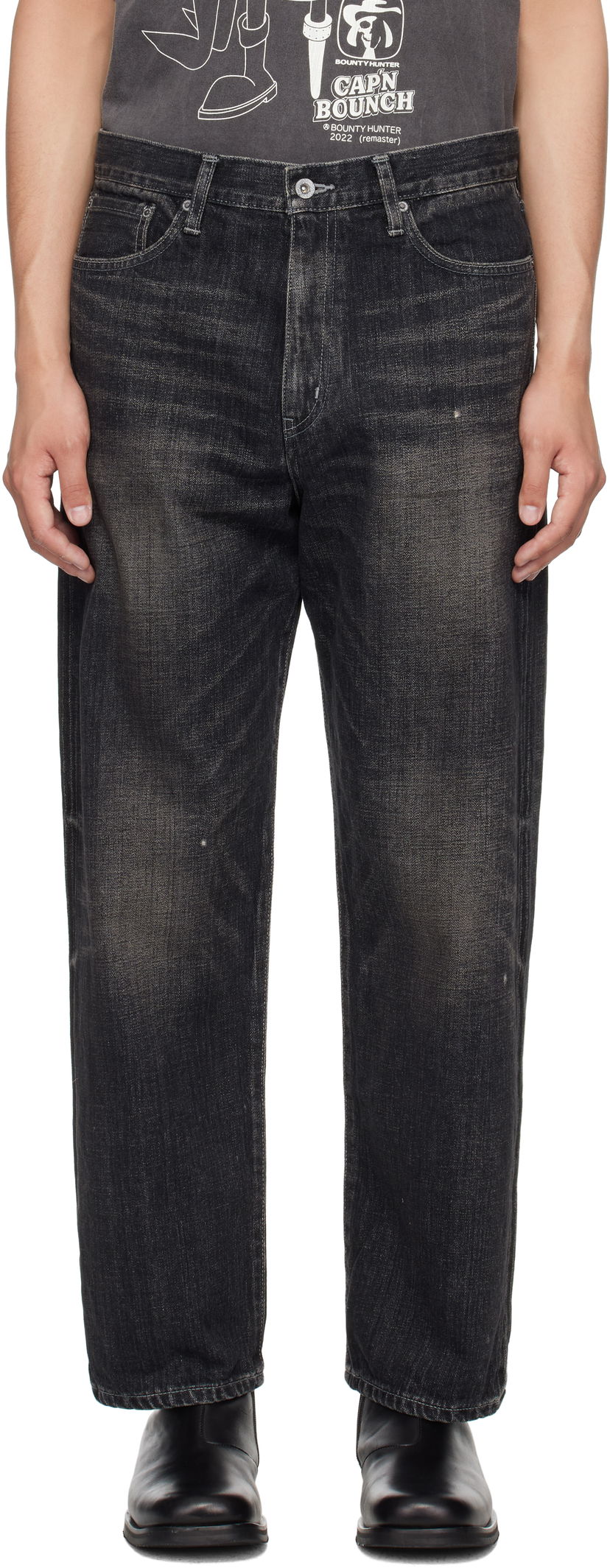 Jeans Neighborhood Neighborhood Washed DP Basic Jeans Musta | 251XBNH-PTM05