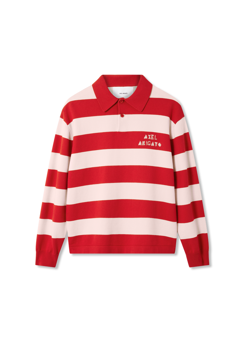 Villapaita AXEL ARIGATO Frey Striped Knit Polo Sweater Monivärinen | A3315004