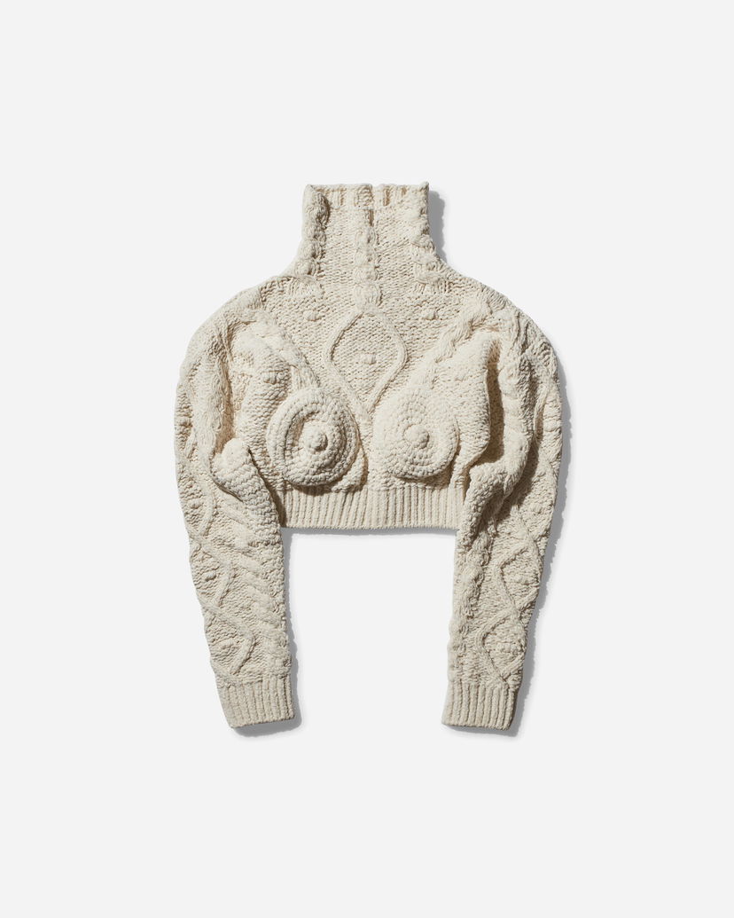 Villapaita Jean Paul Gaultier Conical Turtleneck Sweater Beige | 2431FPL058-M081 64