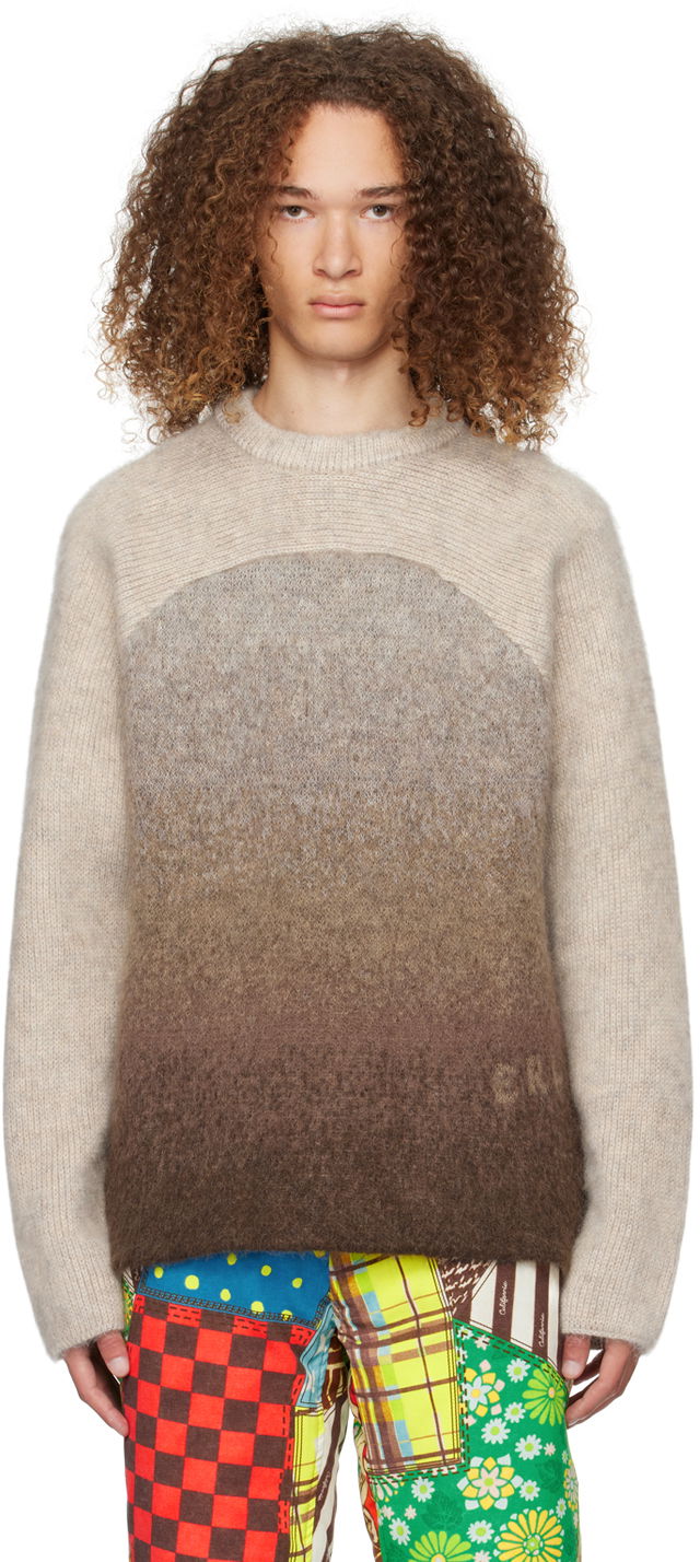 Villapaita ERL Gradient Knit Sweater Ruskea | ERL07N201