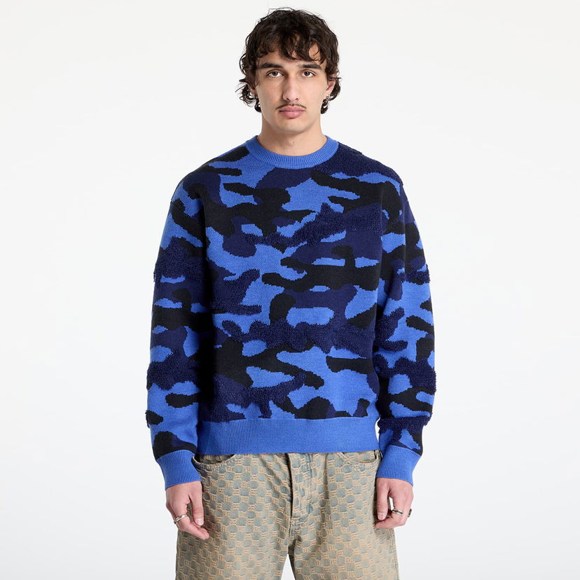 Villapaita Dime DIME Camo Chenille Knit Sweater Sininen | DIME2SP254MAR