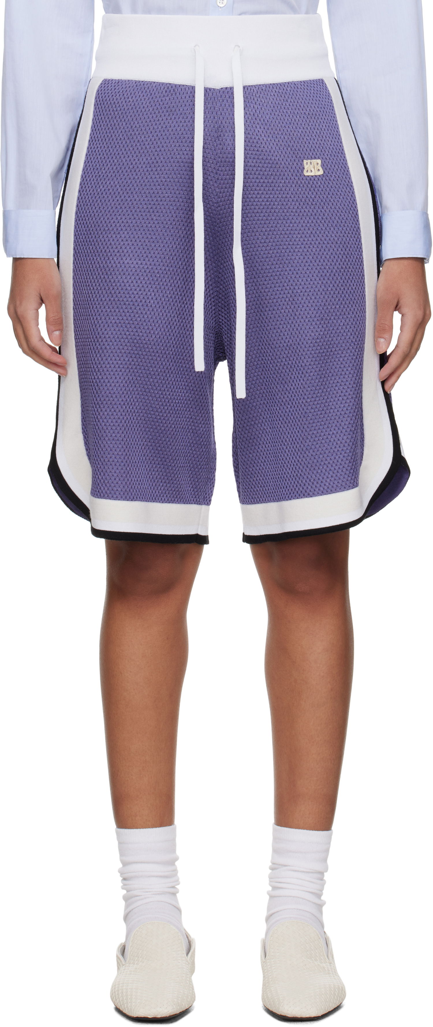 Shortsit Wales Bonner Wales Bonner Rio Knit Shorts Violetti | US25KN11-KN01-500, 0