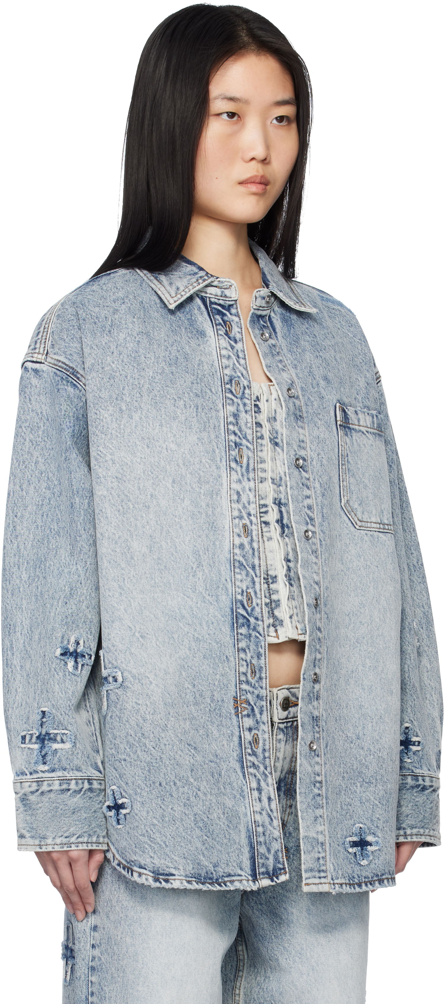 Paita Ksubi Oversized Klassic Kraftwerk Denim Shirt by Ksubi Sininen | WPS25SH002, 1