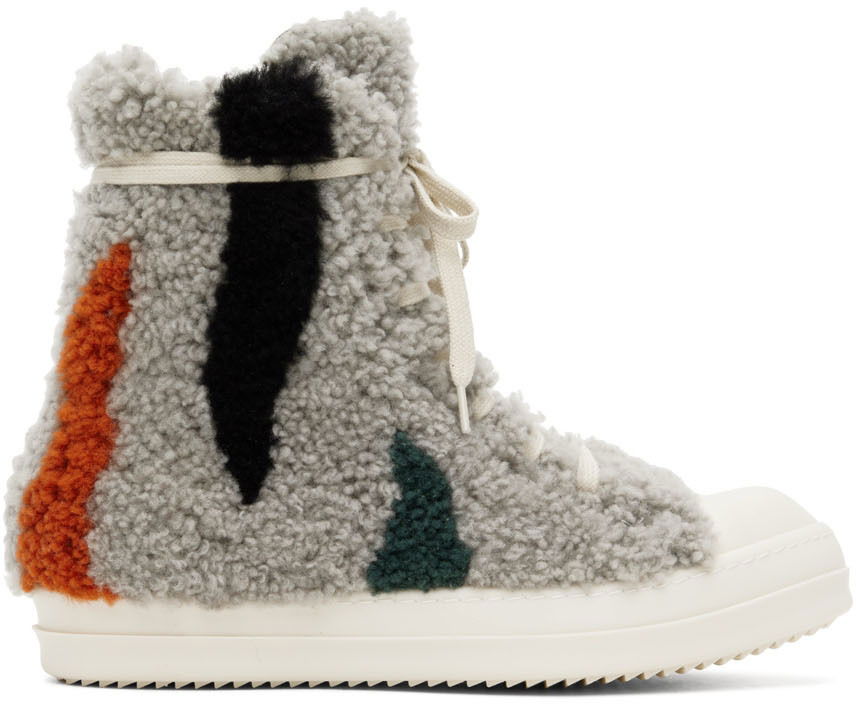 Tennarit ja kengät Rick Owens Gray Strobe Shearling Harmaa | RU02B2890 LSHPZE, 0