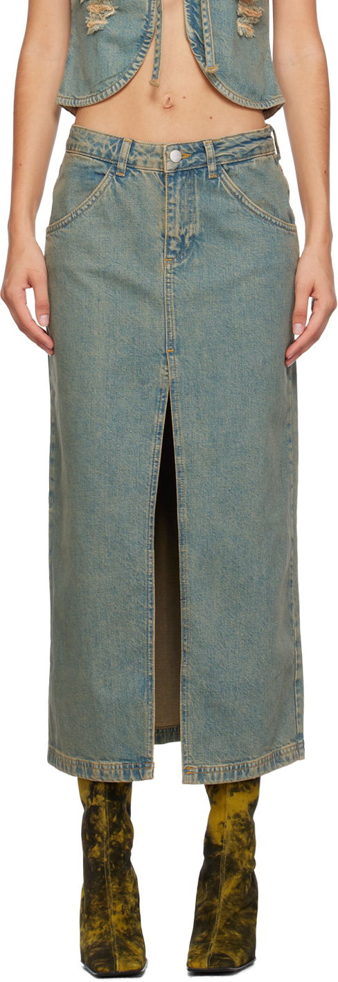 Hame Miaou Miaou Rowan Denim Maxi Skirt Sininen | 4034SD4GAD