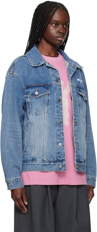 Takki We11done We11done Faded Denim Jacket Sininen | WD-DJ1-23-913-U-BL, 4