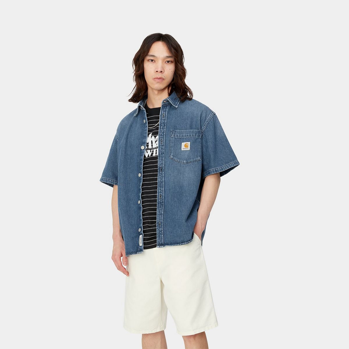 Paita Carhartt WIP S/S Ody Shirt Sininen | I033347_01_4L, 1