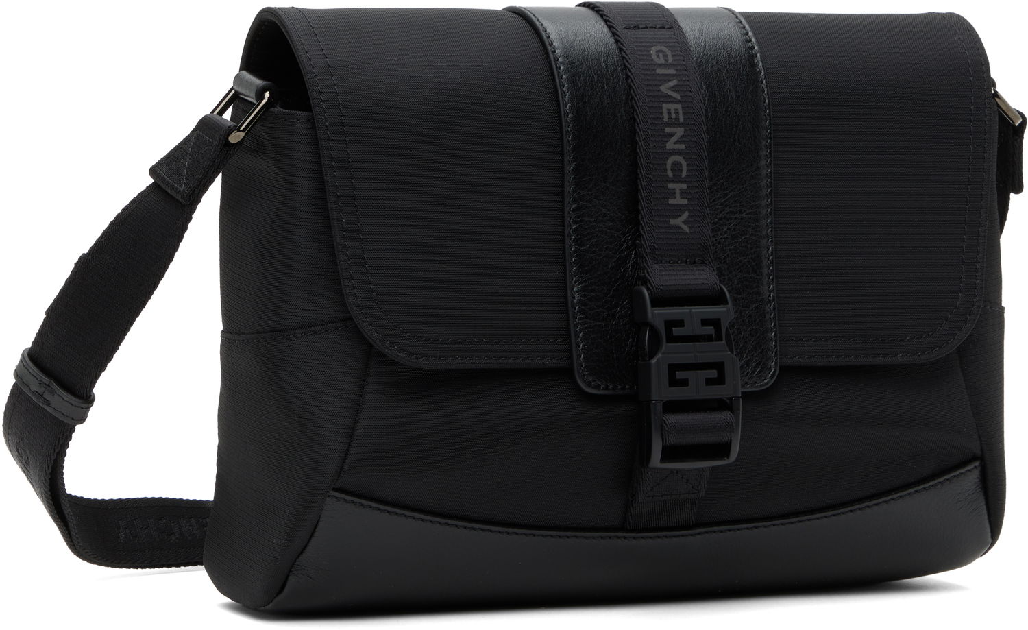 Olkalaukku Givenchy Technical Canvas and Leather Small G-Trail Messenger Bag Musta | BKU052K1X0001, 1