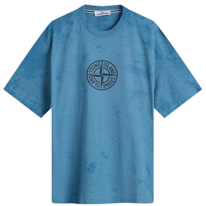 T-paita Stone Island Paintball Effect Megacity Sky T-Shirt, Size Large Sininen | K2S152100021-V002B