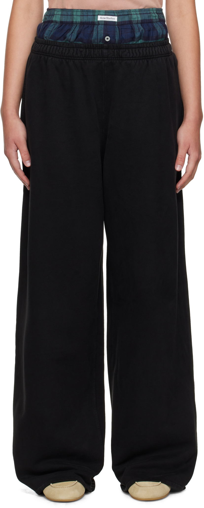 Verryttelyhousut Acne Studios Acne Studios Layered Sweatpants Musta | AK0914-