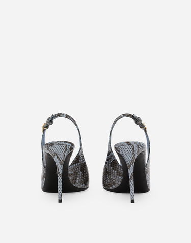 Tennarit ja kengät Dolce & Gabbana Python Skin Slingback Pumps Sininen | CG0774A211180789, 2