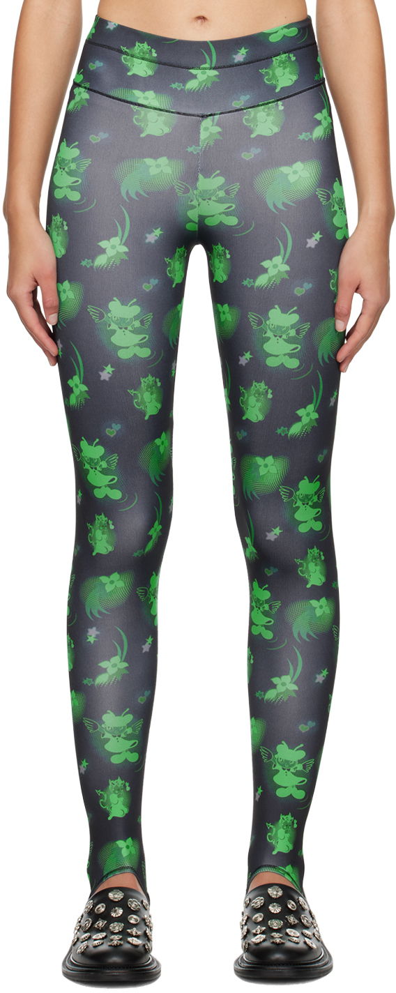 Leggingsit Chopova Lowena Cartoon Print Leggings Vihreä | 4093