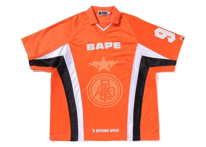 Jersey BAPE BAPE Multi Logo Relaxed Fit Soccer Jersey Orange Oranssi | 1K80-109-308
