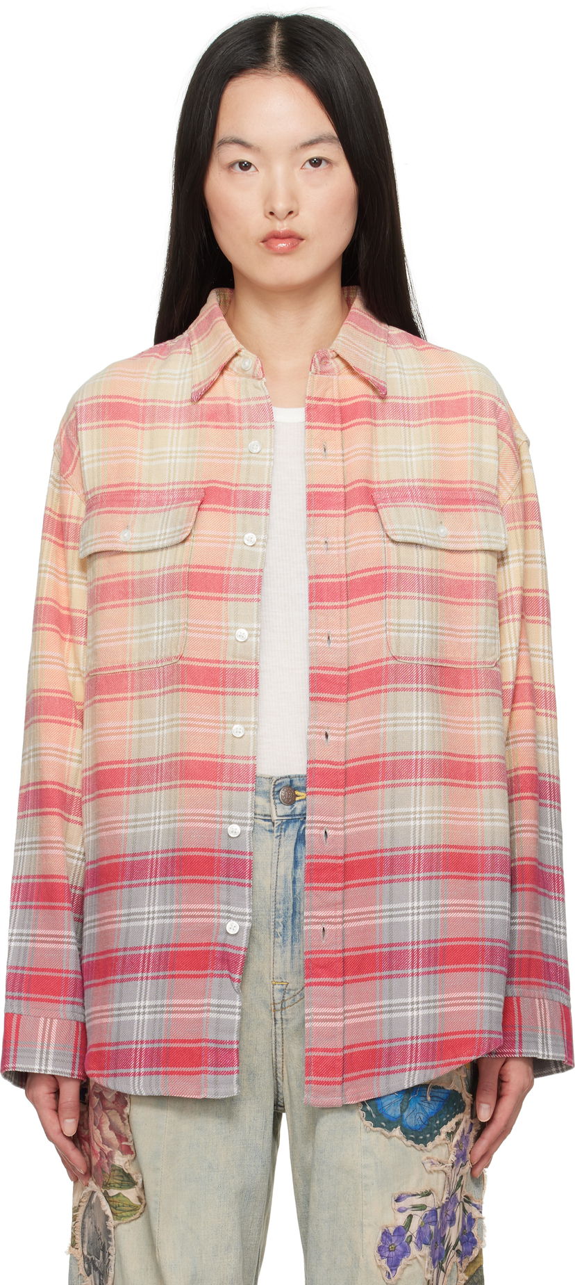 Paita R13 R13 Relaxed Plaid Work Shirt Monivärinen | R13WR266-R506B