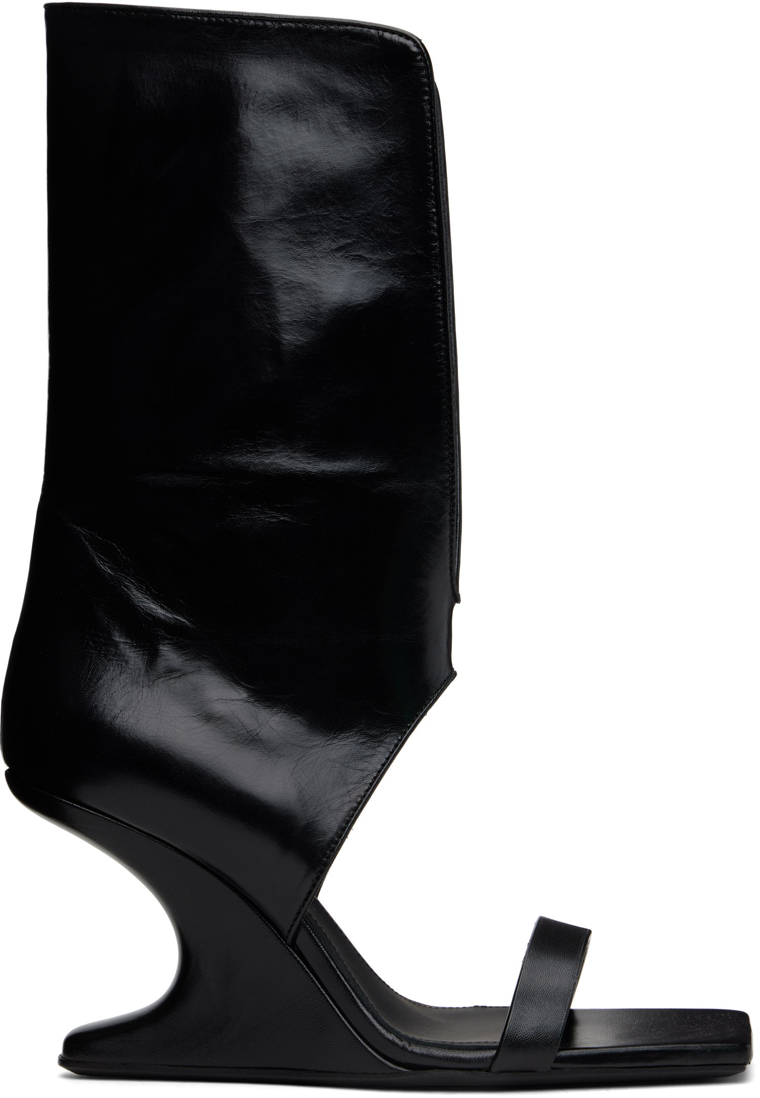 Tennarit ja kengät Rick Owens Rick Owens Hollywood Winged Cantilever Heeled Sandals Musta | RP01E7853 LGT, 0