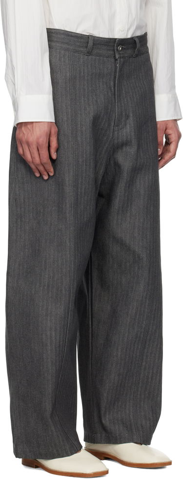 Housut sage NATION SAGE NATION Welt Striped Trousers Harmaa | S083 WELT TROUSER DENIM, 1
