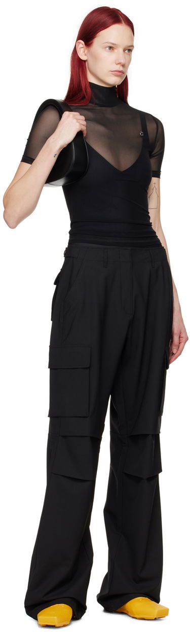 T-paita Coperni Coperni Semi-Sheer High Neck Top Musta | COPJS20BIS557, 3
